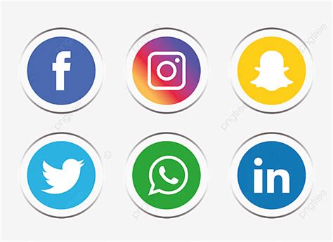 Social Media Icons Set Social Media Icon Png And Vector For Free