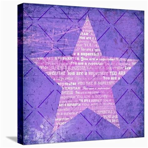 Superstar Purple Stretched Canvas Print By Suzanna Anna
