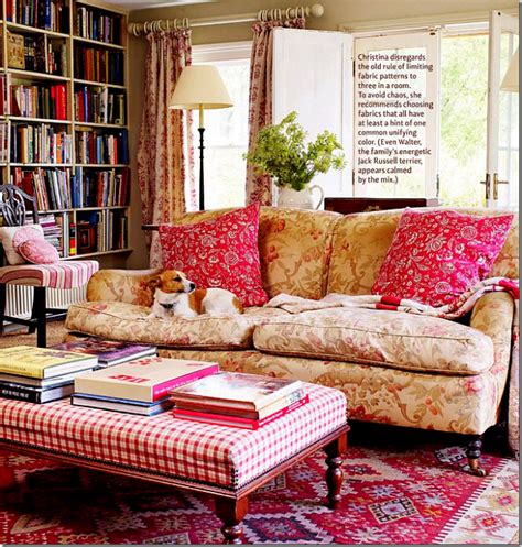 The Perfect Setting A Cozy Overstuffed English Garden Sofa And Book