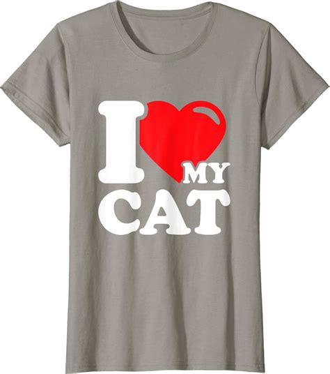 I Heart My Cat Beautiful Cute Cat Owner I Love My Cat T Shirt