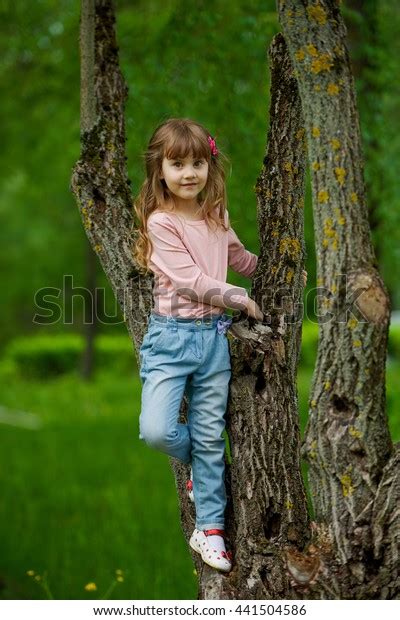 Little Girl Climbing Tree Stock Photo 441504586 Shutterstock