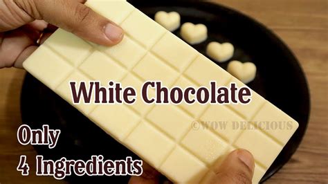 White Chocolate Recipe Homemade White Chocolate With Only 4