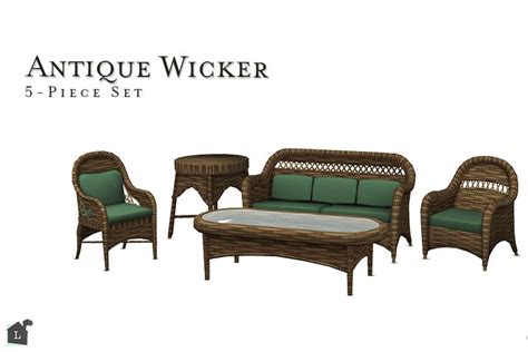 Antique Wicker 5 Piece Set Converted From Ts3 Supernatural Re