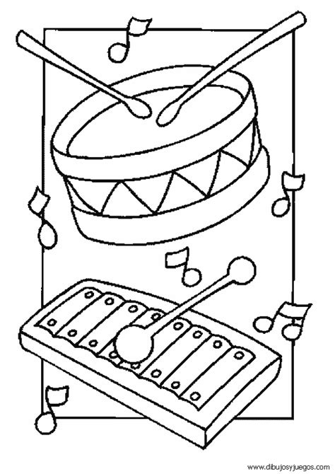 dibujosinstrumentosmusicales048 Dibujos y juegos, para pintar y