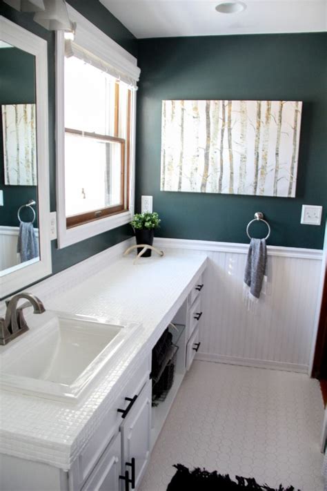 Here are 6 things to know before you even pick out a paint color. How to Paint Tile Countertops and our Modern Bathroom ...