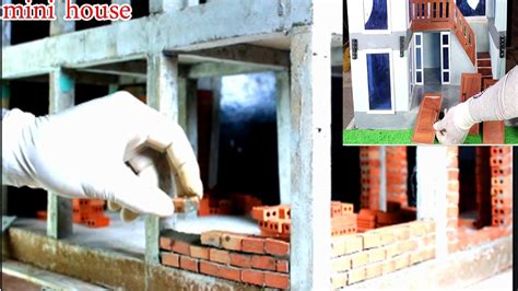 Bricklaying Building Dream Mini House Model With Mini Bricks Full Steps As Reality Youtube