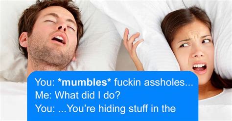 Wife Posts All The Strange Things Husband Tells Her In His Sleep Sleep Funny Talking In Your