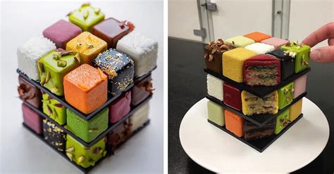 Rubik S Cube Cakes Put A Playful Spin On Traditional French Pastries