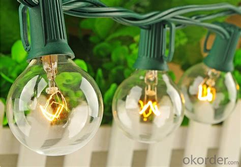 25ft String Lights With G40 Globe Bulbs Extendable Indoor And Outdoor