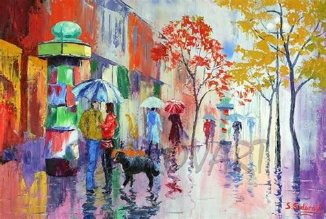 Stanislav Sidorov 1954 ~ Genre Painter Painting Rain Painting