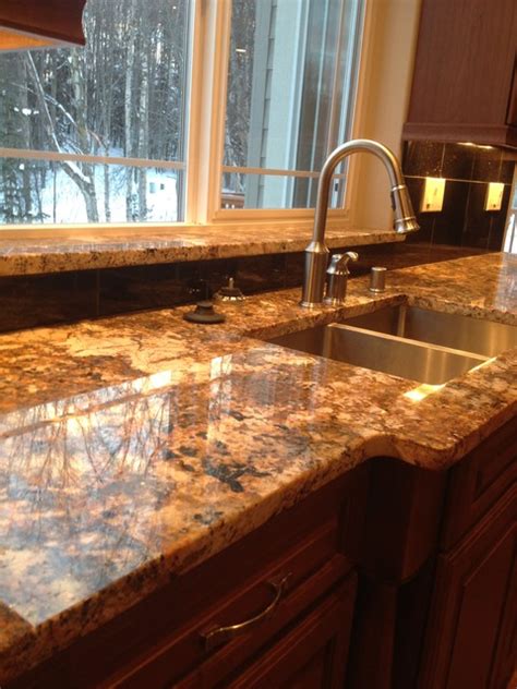 Our tile is always in stock & ready to ship fast. Carnival Granite with Black Galaxy Island and Black Galaxy ...
