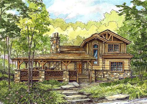Find log home designs, small modern cabin blueprints & more! Plan 13318WW: Huge Wrap-Around Porch | Log cabin homes ...