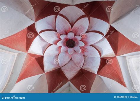 Ceiling Painted As A Lotus Editorial Image Image Of Painting