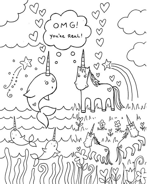 Unicorn Cat Mermaid Coloring Pages Unicorn Cat Coloring Pages