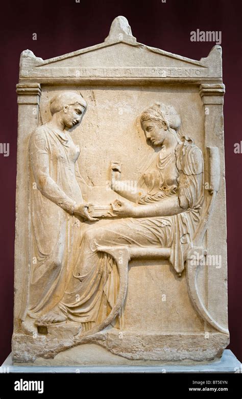 The Funerary Stele Of Hegeso From The Kerameikos In Athens Greece See