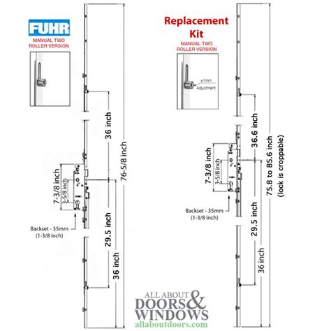 Hoppe Replacement For Fuhr Automatic Multipoint Lock With Rollers