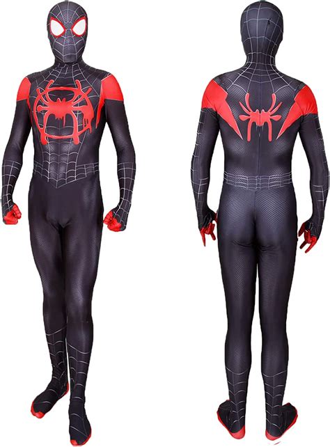 Spider Man Into The Spider Verse Cosplay Costume Miles Morales Spandex