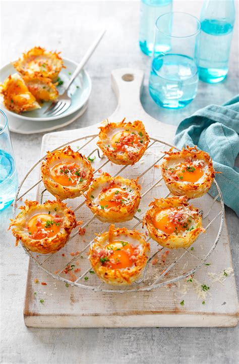 But they wound up being way, way too dry: RECIPE: Hash Brown Ham & Egg Nests - Gluten Free Foodie