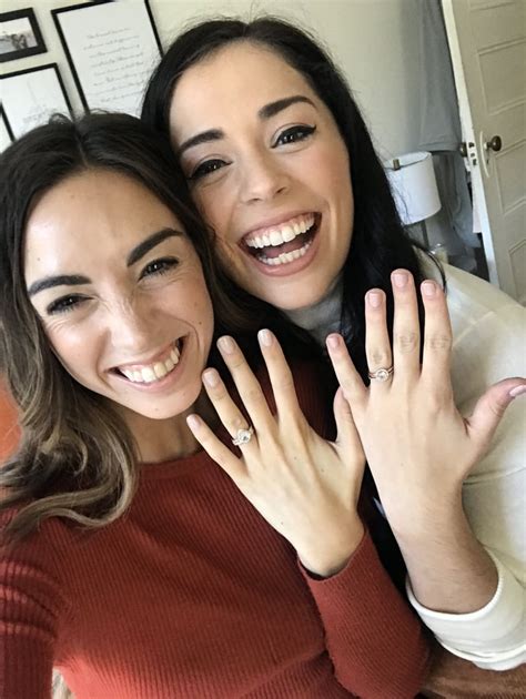 allie and sam conway lgbtq couples share their engagement rings popsugar fashion photo 24