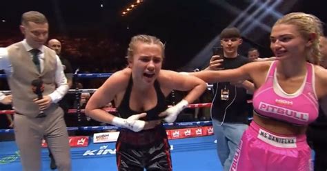 Onlyfans Boxer Draws Rebuke For Flashing Breasts To Crowd After Win We Live In A F King