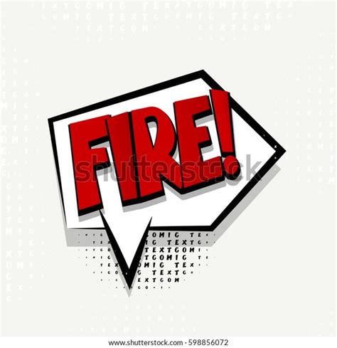 Lettering Fire Work Comics Book Burst Stock Vector Royalty Free