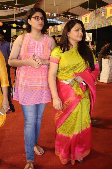 Actress Kushboo With Her Daughter Avanthika Trendy Plus Size Fashion Stylish Bikini Sexy