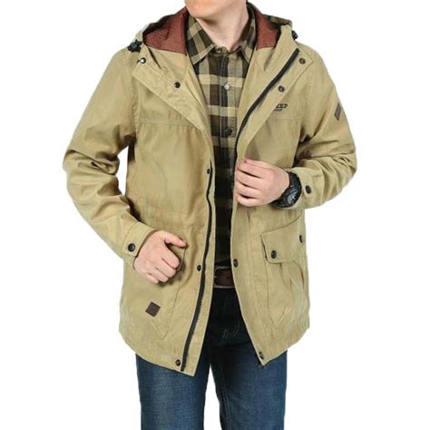 New Brand Autumn Winter Mens Hooded Jacket Cotton Casual Loose Spring