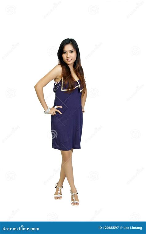 Full Body Portrait Of Beautiful Asian Woman Stock Image Image Of