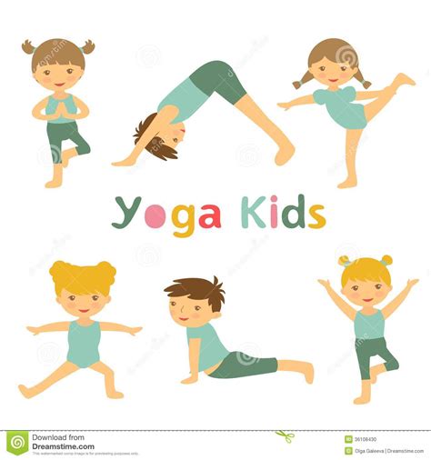 Yoga Kids Stock Vector Image Of Sport Colorful Color