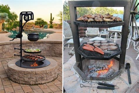 12 Awesome Open Flame Grill Designs For Your Backyard Fire Pit In 2020