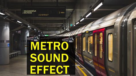 Metro Train 🚄 Sound Effect In High Quality ~ Railway Station Noises