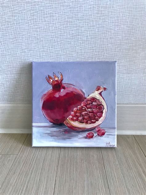 Pomegranates Painting Still Life Oil Painting On Canvas Etsy In 2021