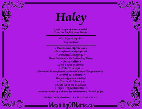 Haley Meaning Of Name