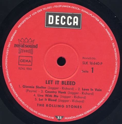 Let It Bleed 1969 By The Rolling Stones Let It Bleed Music Record