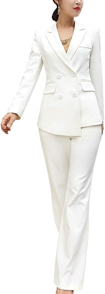 Susielady Womens Blazer Suits Two Piece Solid Work Pant
