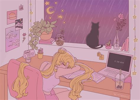 Sailor Moon But Shes A Lofi Girl By Kitteani On Deviantart