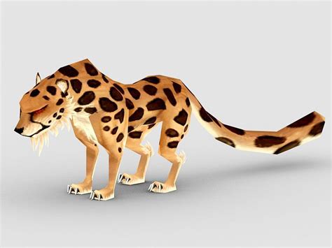 Anime Spotted Leopard 3d Model 3ds Max Files Free Download Cadnav