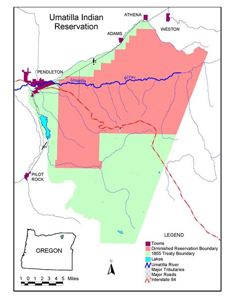 CTUIR and Tribal Lands Map | The Superfund Research Center | Oregon
