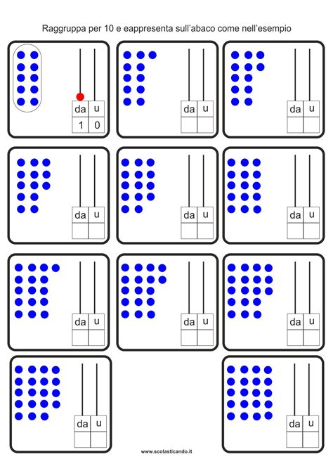 Classe Prima Matematica I Numeri Fino Al 20 Sullabaco Schede