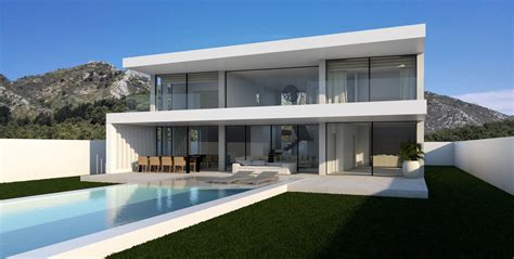 Large plot & pool on the sunny costa blanca on spain's mediterranean coast. The Parallax House by Modern Villas - Modern Villas