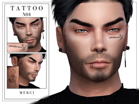 Eghourl Face Tattoos Sims 4 Tattoos Face Tattoos Sims