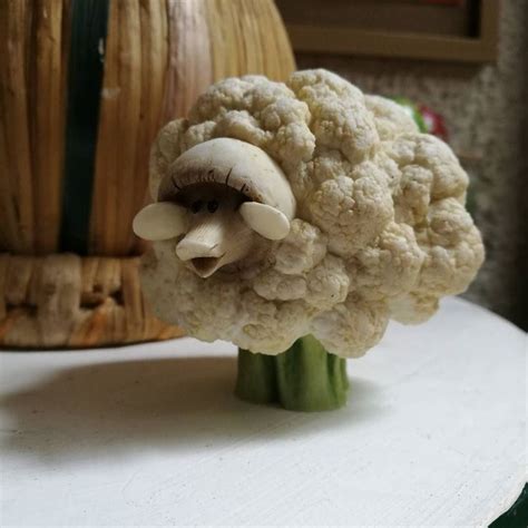This Cauliflower Is A Sheep Vegetables Stuffed Mushrooms Cauliflower