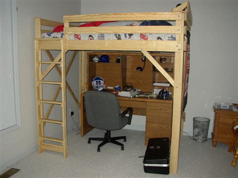 Full Size Loft Bed With Desk Plans Hot Sex Picture
