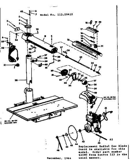 Radial arm assembly diagram u0026 parts list for model. CRAFTSMAN CRAFTSMAN ACCRA-ARM 10 INCH RADIAL SAW Parts | Model 11329410 | Sears PartsDirect