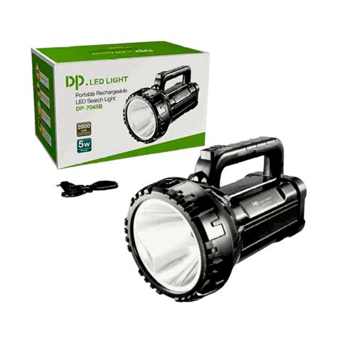 DP LED Light Portable Rechargeable Search Light Dp 7045B Shopifull
