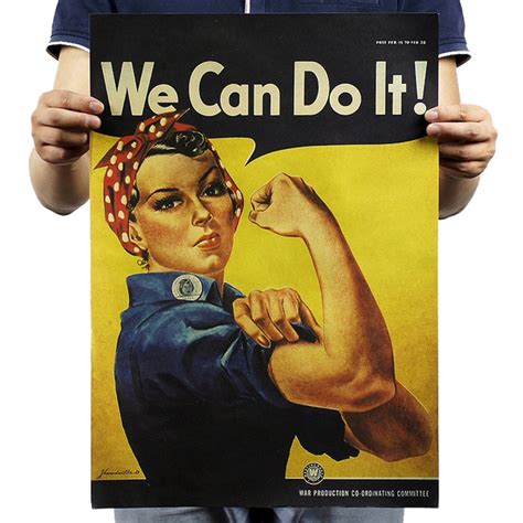 We Can Do It Rosie The Riveter Classical Vintage Paper Poster