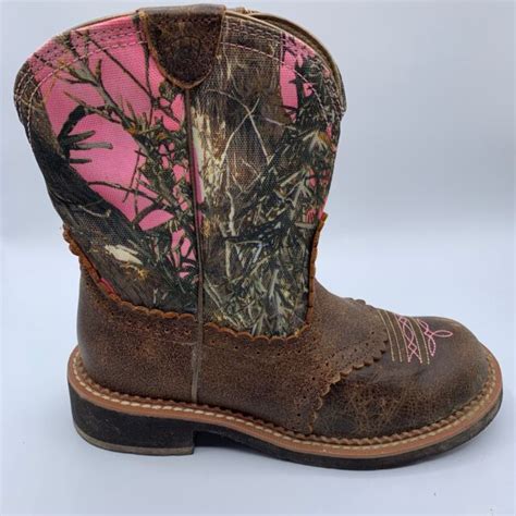 Womens B Ariat Fatbaby Cowboy Boots Pink Camo Heritage Ebay