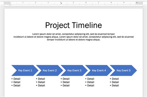 How To Make A Timeline In Microsoft Word Examples And Templates