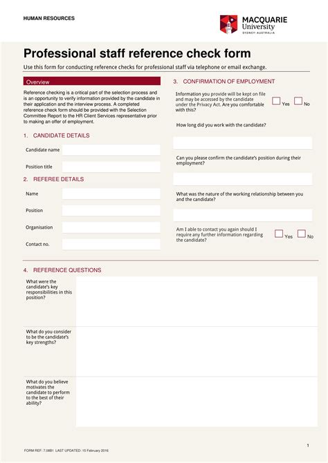 11 Reference Checking Forms And Templates Pdf Doc Free And Premium