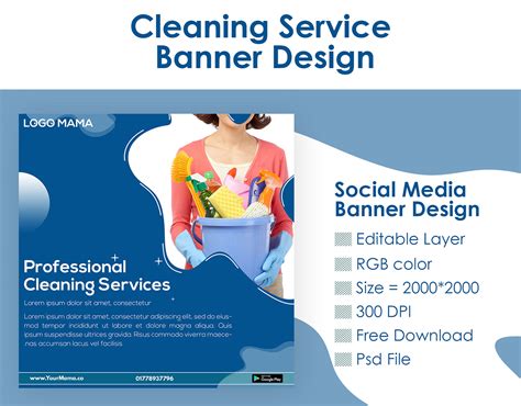 Cleaning Service Social Media Banner Free Download On Behance